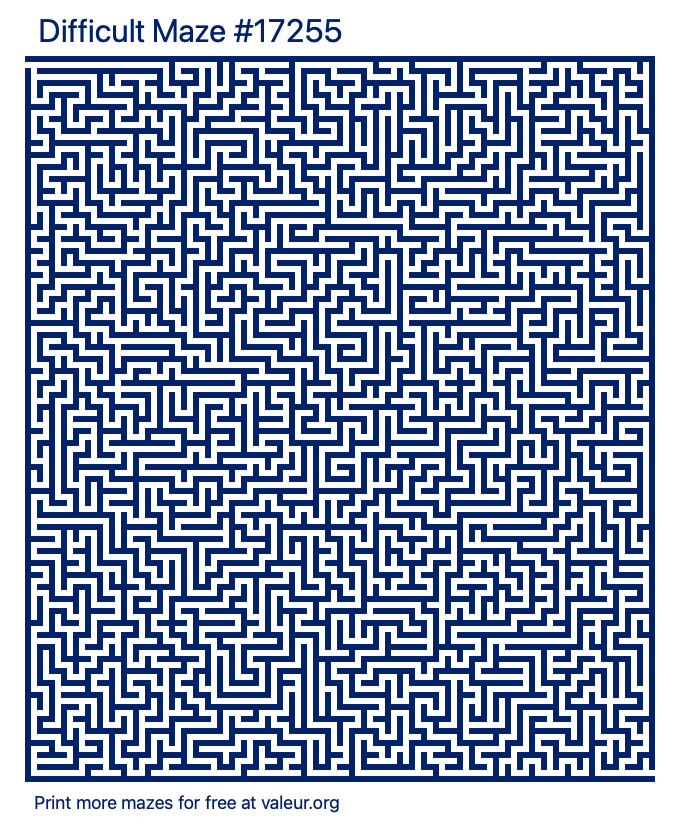 Free Printable Difficult Maze number 17255