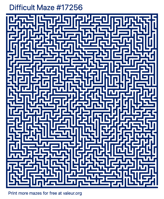 Free Printable Difficult Maze number 17256