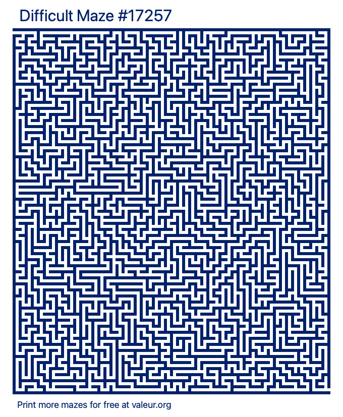 Free Printable Difficult Maze number 17257