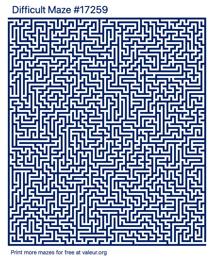 Free Printable Difficult Maze number 17259