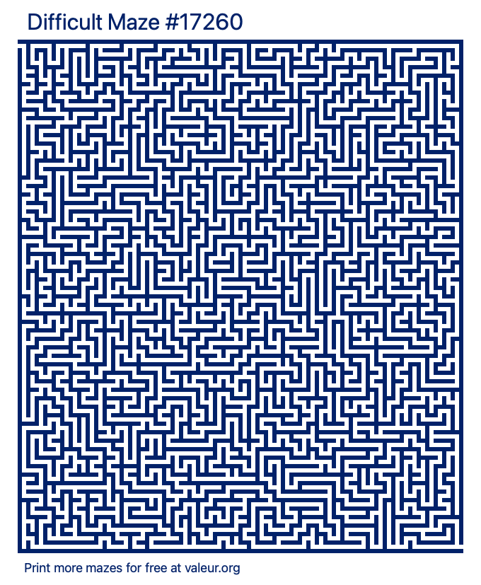 Free Printable Difficult Maze number 17260