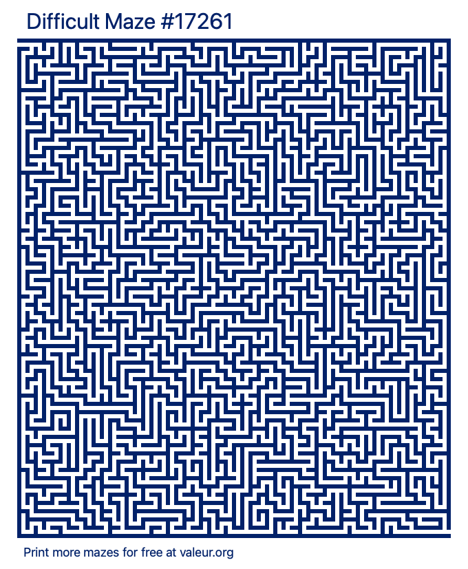 Free Printable Difficult Maze number 17261