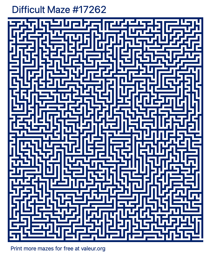 Free Printable Difficult Maze number 17262