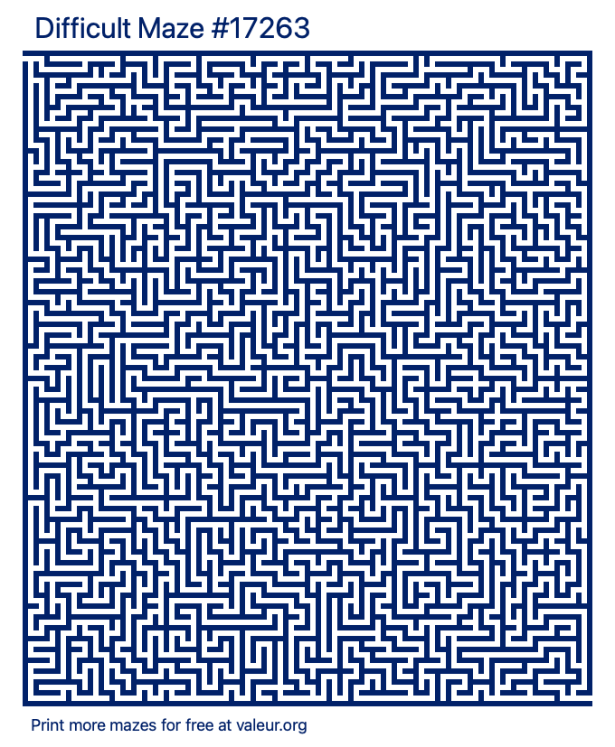 Free Printable Difficult Maze number 17263