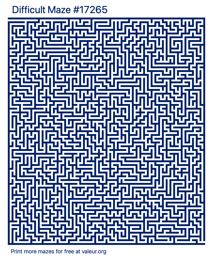 Free Printable Difficult Maze number 17265