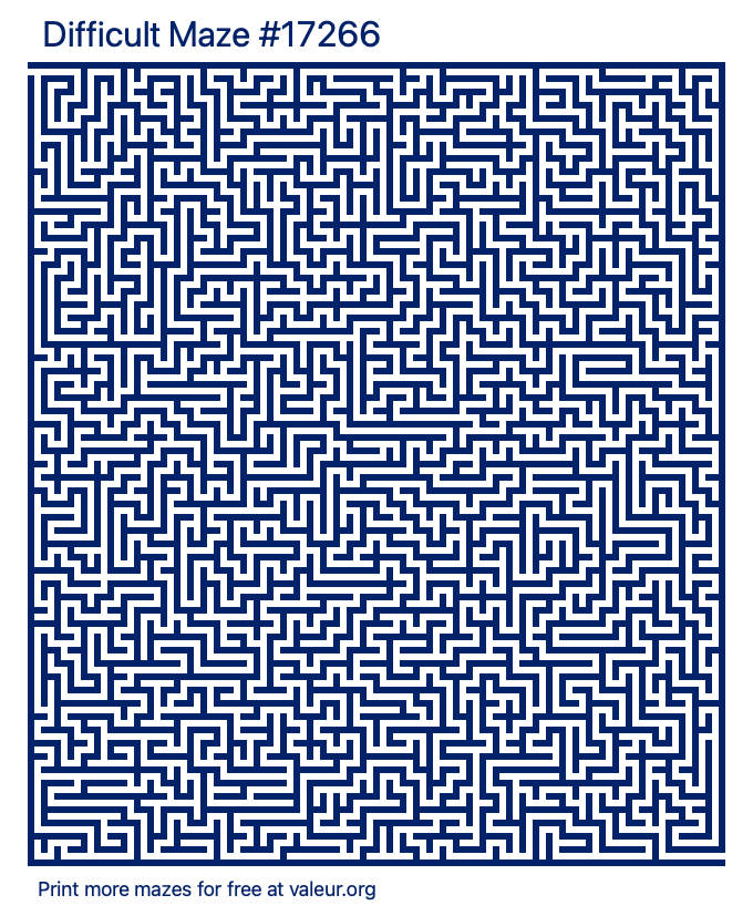 Free Printable Difficult Maze number 17266