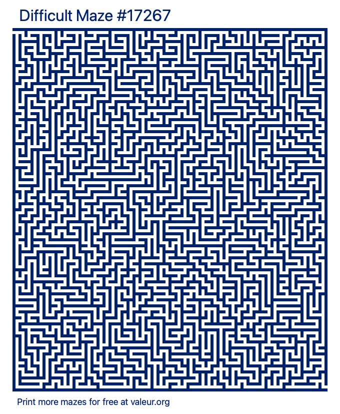 Free Printable Difficult Maze number 17267