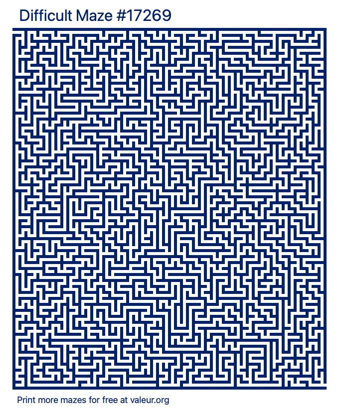 Free Printable Difficult Maze number 17269