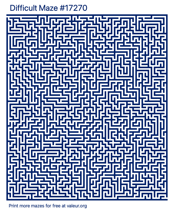 Free Printable Difficult Maze number 17270