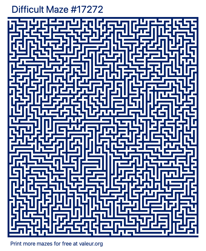 Free Printable Difficult Maze number 17272