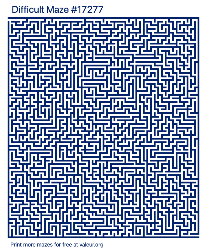 Free Printable Difficult Maze number 17277