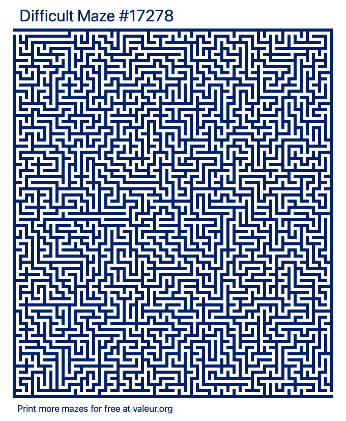 Free Printable Difficult Maze number 17278