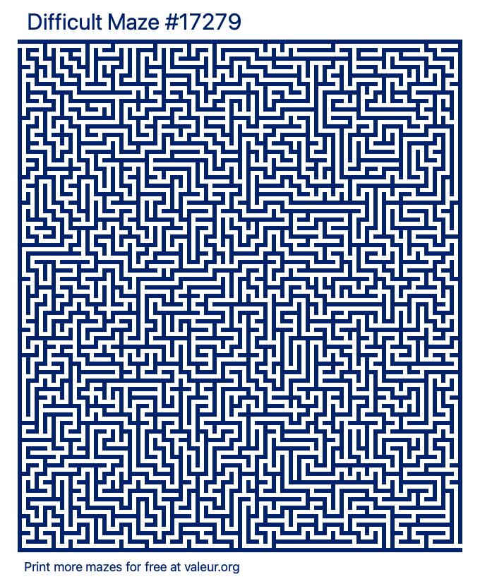 Free Printable Difficult Maze number 17279