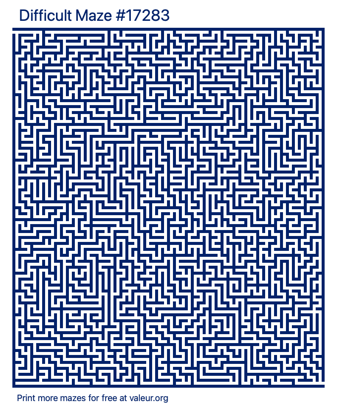 Free Printable Difficult Maze number 17283