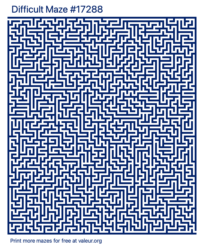 Free Printable Difficult Maze number 17288