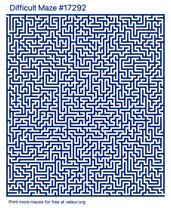 Free Printable Difficult Maze number 17292