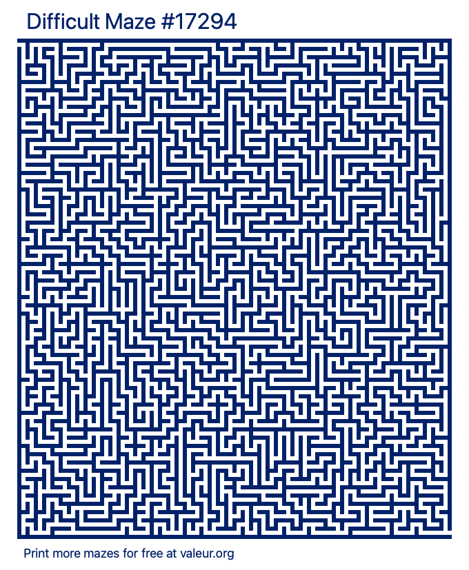 Free Printable Difficult Maze number 17294