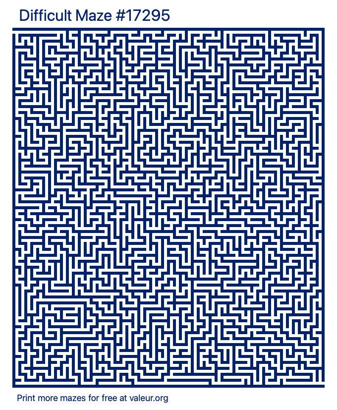 Free Printable Difficult Maze number 17295