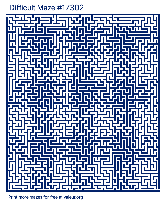 Free Printable Difficult Maze number 17302