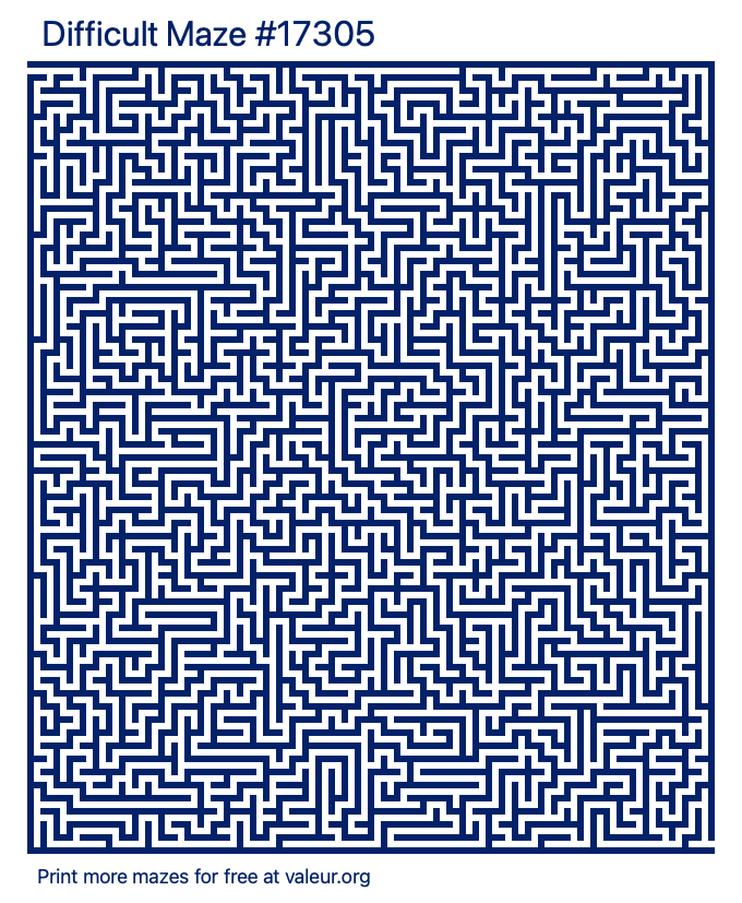 Free Printable Difficult Maze number 17305