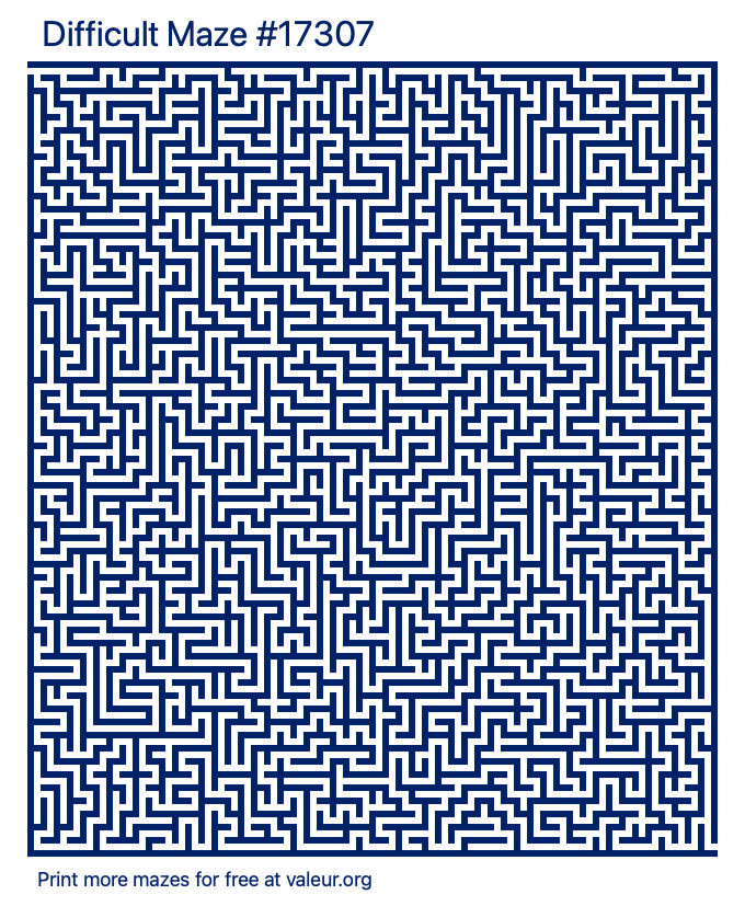Free Printable Difficult Maze number 17307