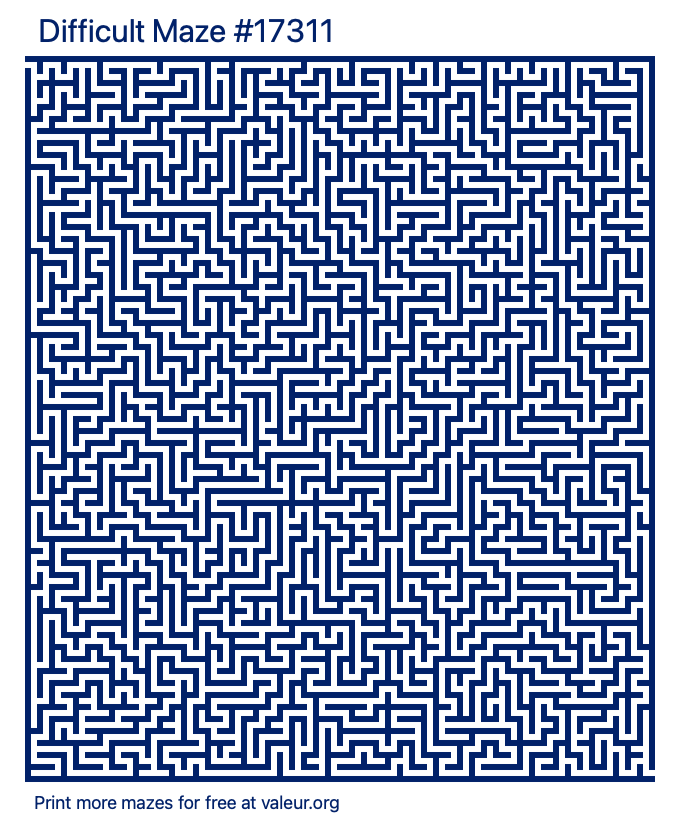 Free Printable Difficult Maze number 17311