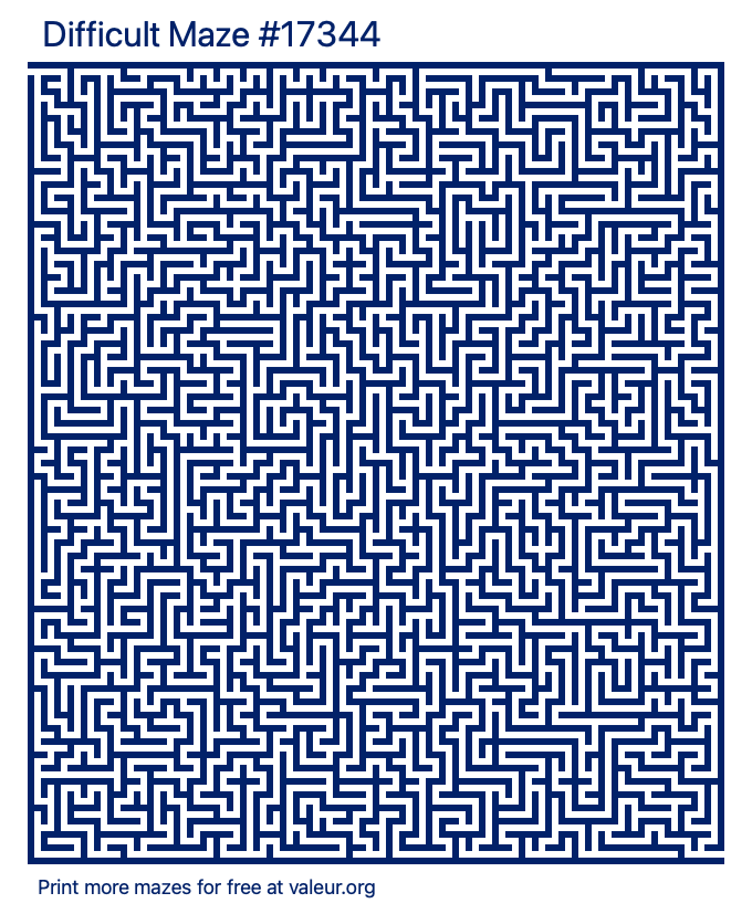 Free Printable Difficult Maze number 17344