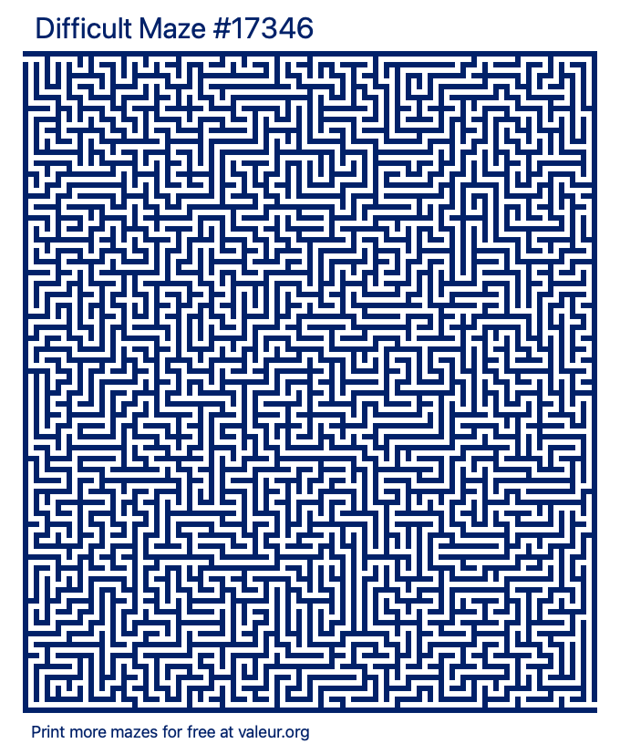 Free Printable Difficult Maze number 17346