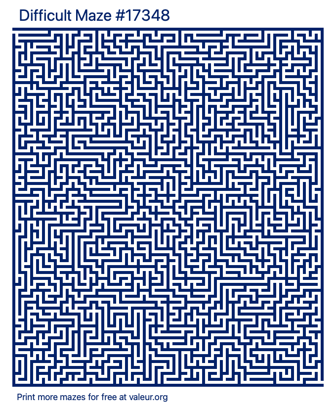 Free Printable Difficult Maze number 17348