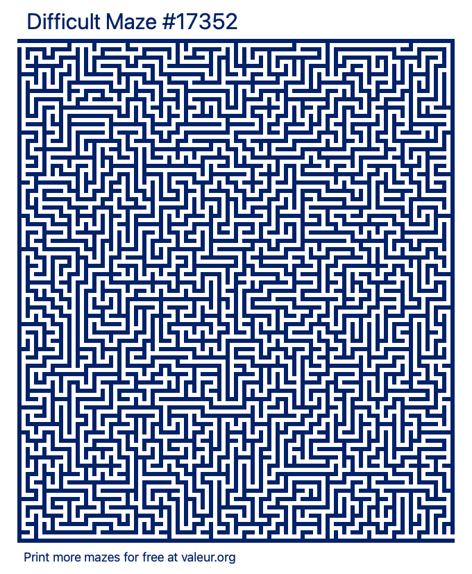 Free Printable Difficult Maze number 17352