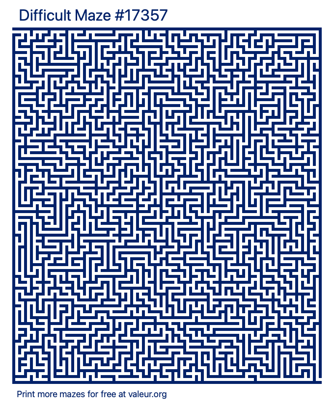 Free Printable Difficult Maze number 17357