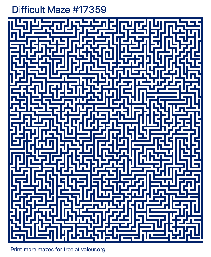 Free Printable Difficult Maze number 17359