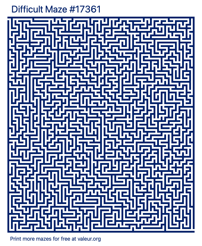 Free Printable Difficult Maze number 17361