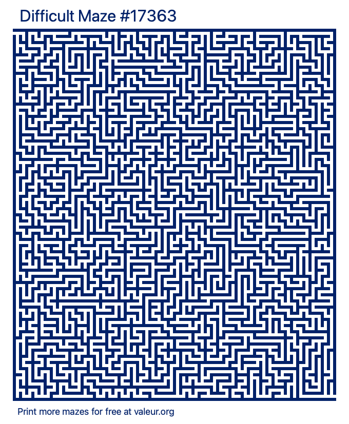 Free Printable Difficult Maze number 17363