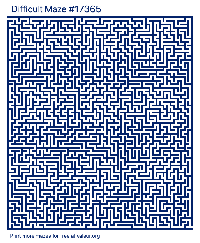 Free Printable Difficult Maze number 17365