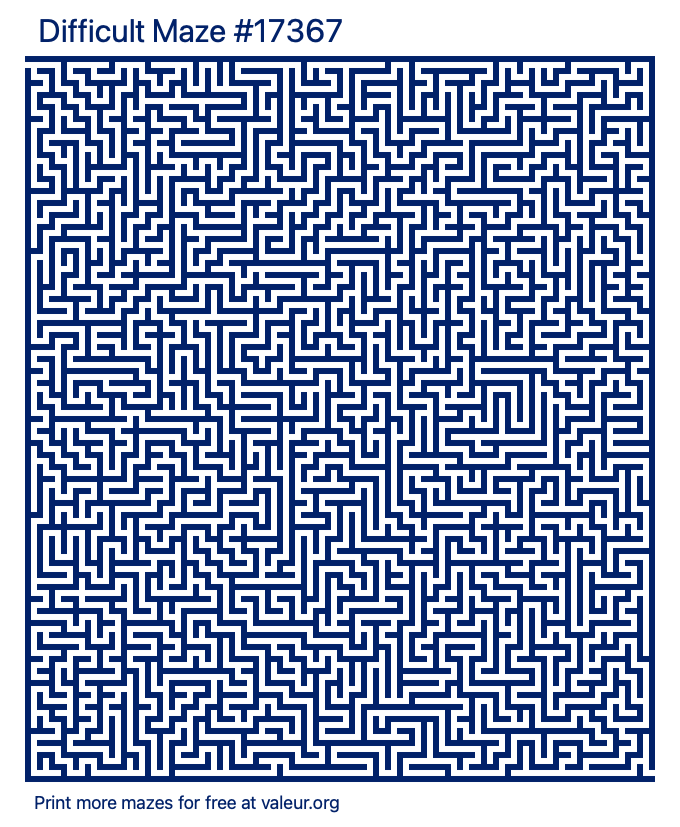 Free Printable Difficult Maze number 17367