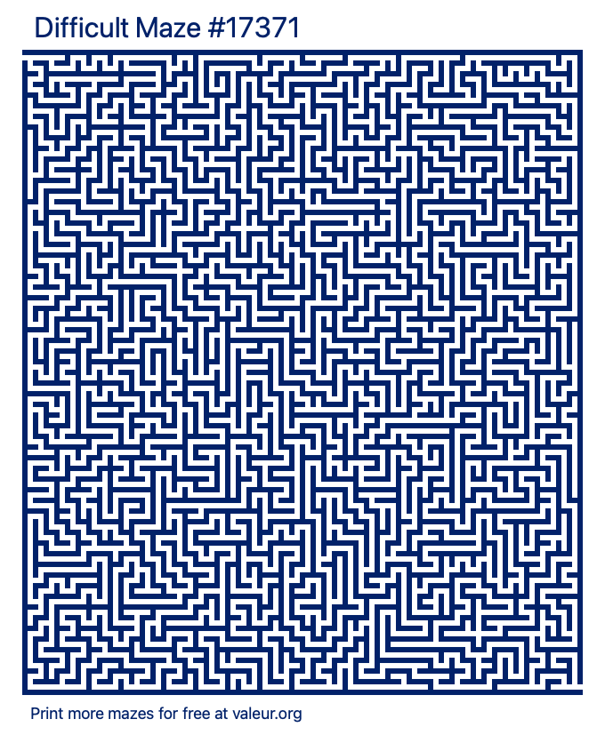 Free Printable Difficult Maze number 17371