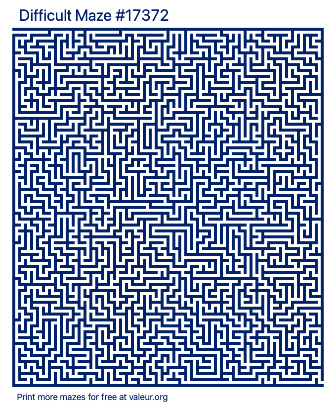 Free Printable Difficult Maze number 17372