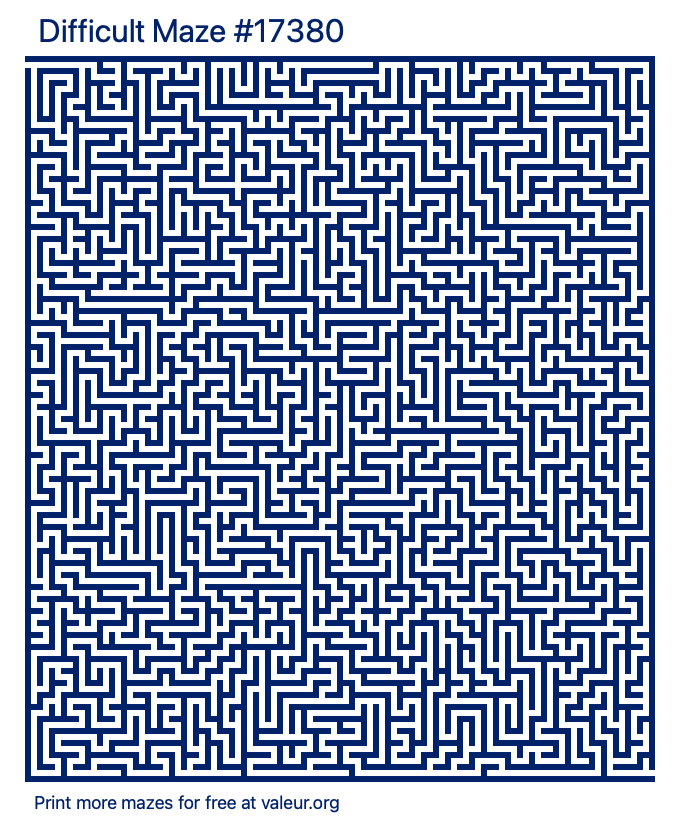 Free Printable Difficult Maze number 17380