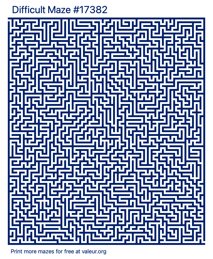 Free Printable Difficult Maze number 17382