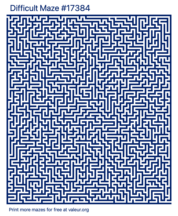 Free Printable Difficult Maze number 17384