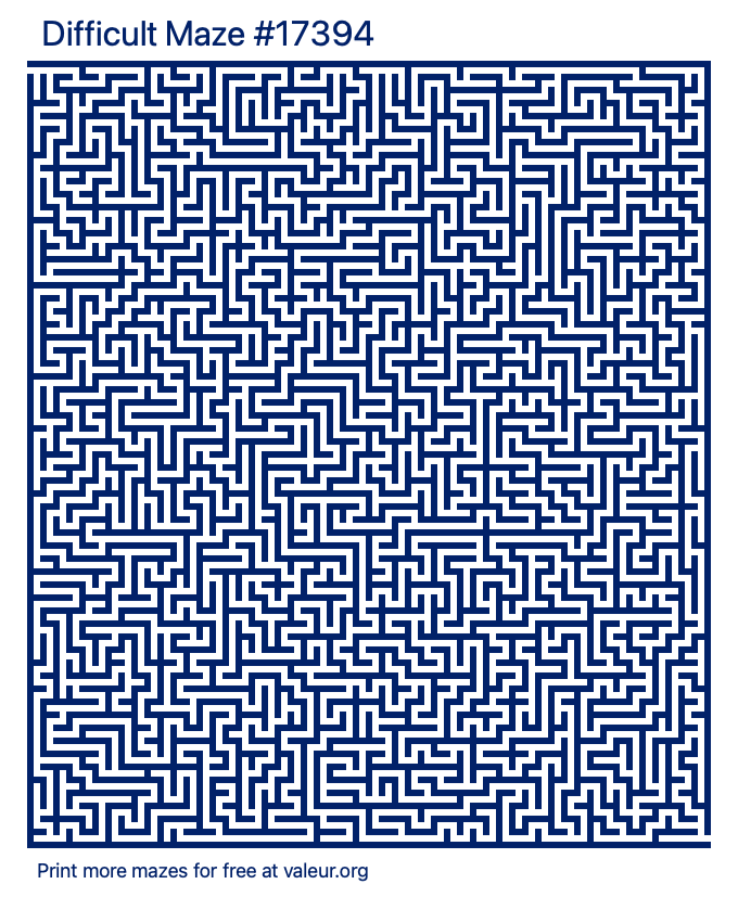 Free Printable Difficult Maze number 17394