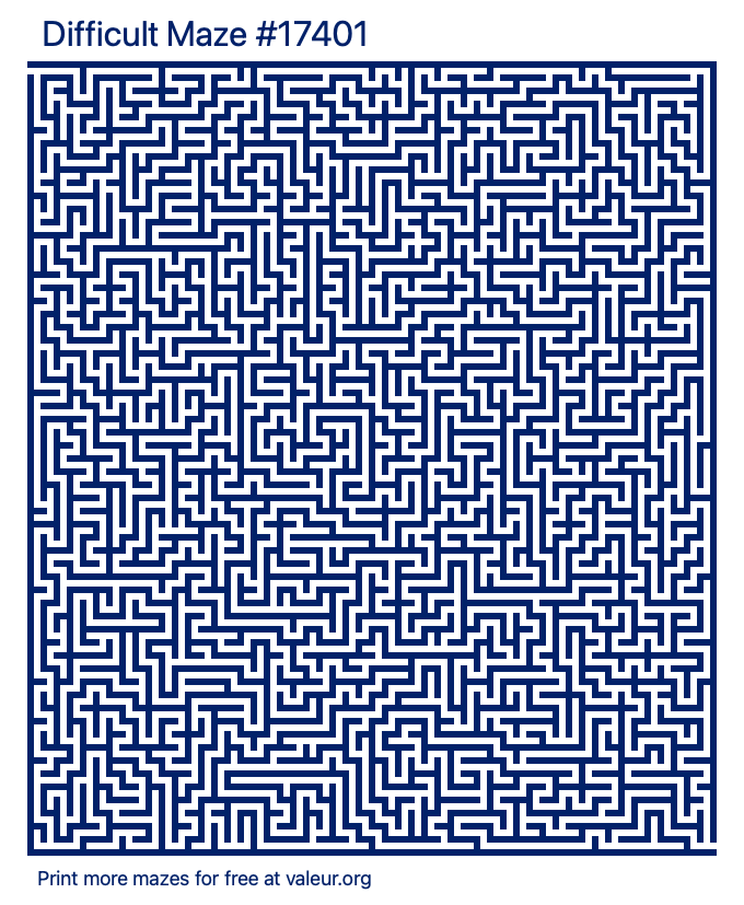 Free Printable Difficult Maze number 17401