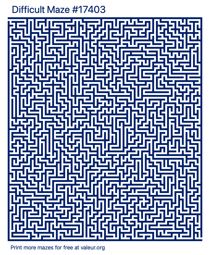 Free Printable Difficult Maze number 17403