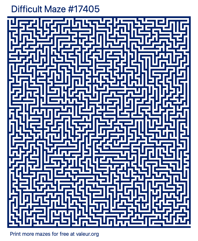 Free Printable Difficult Maze number 17405