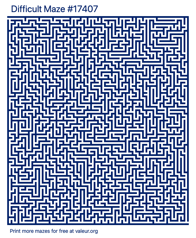 Free Printable Difficult Maze number 17407