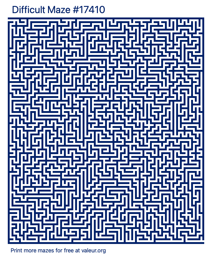 Free Printable Difficult Maze number 17410