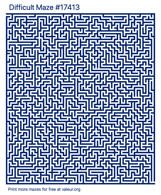 Free Printable Difficult Maze number 17413