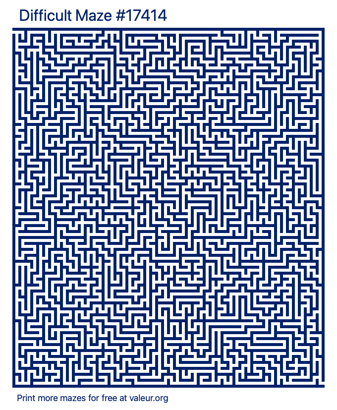 Free Printable Difficult Maze number 17414
