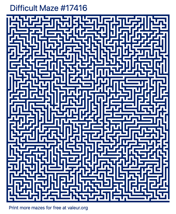 Free Printable Difficult Maze number 17416
